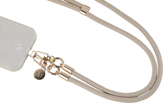 AVY Verstelbaar Crossbody Telefoonkoord / Telefoontouw (130CM) Tressé Beige afbeelding 8