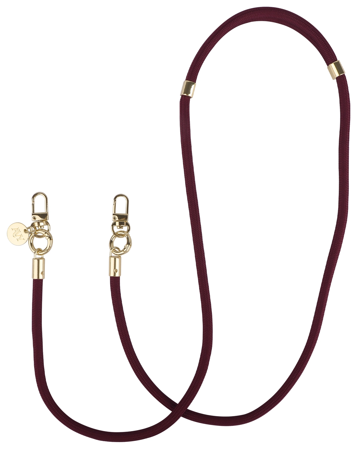 AVY Verstelbaar Crossbody Telefoonkoord / Telefoontouw (130CM) Tressé Burgundy afbeelding 1