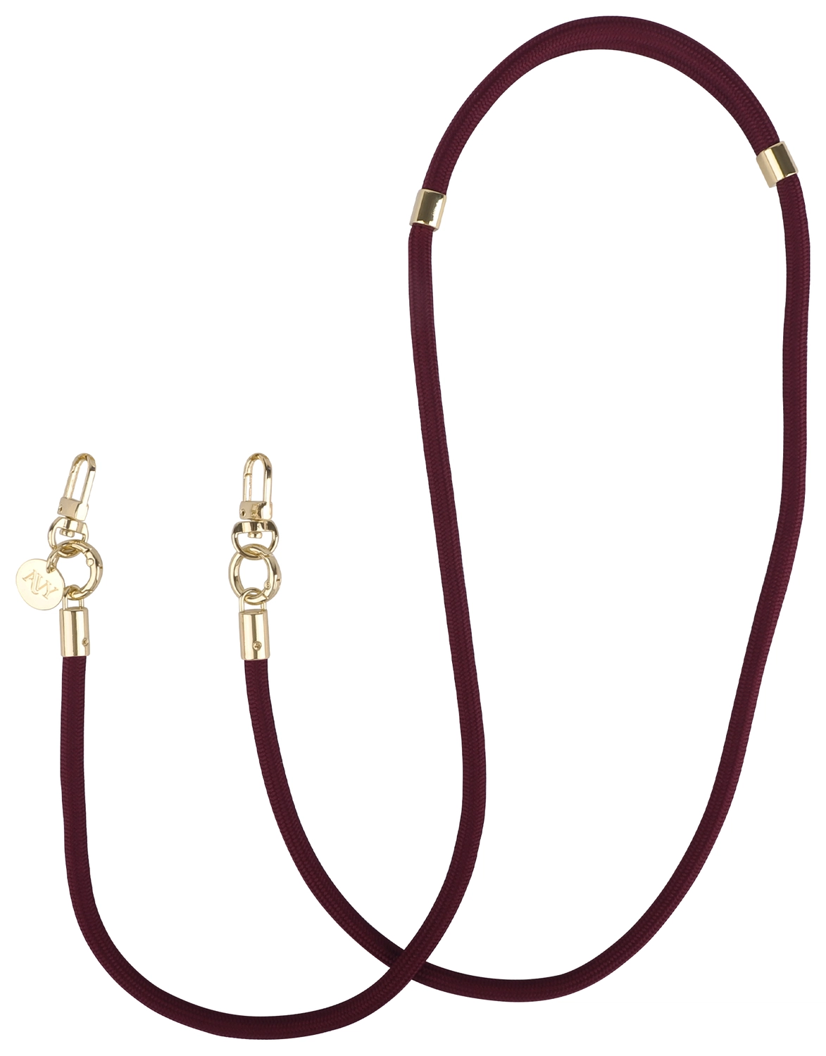 AVY Verstelbaar Crossbody Telefoonkoord / Telefoontouw (130CM) Tressé Burgundy afbeelding 9