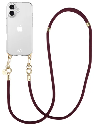 AVY Verstelbaar Crossbody Telefoonkoord / Telefoontouw (130CM) Tressé Burgundy afbeelding 11