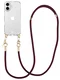 AVY Verstelbaar Crossbody Telefoonkoord / Telefoontouw (130CM) Tressé Burgundy afbeelding 11