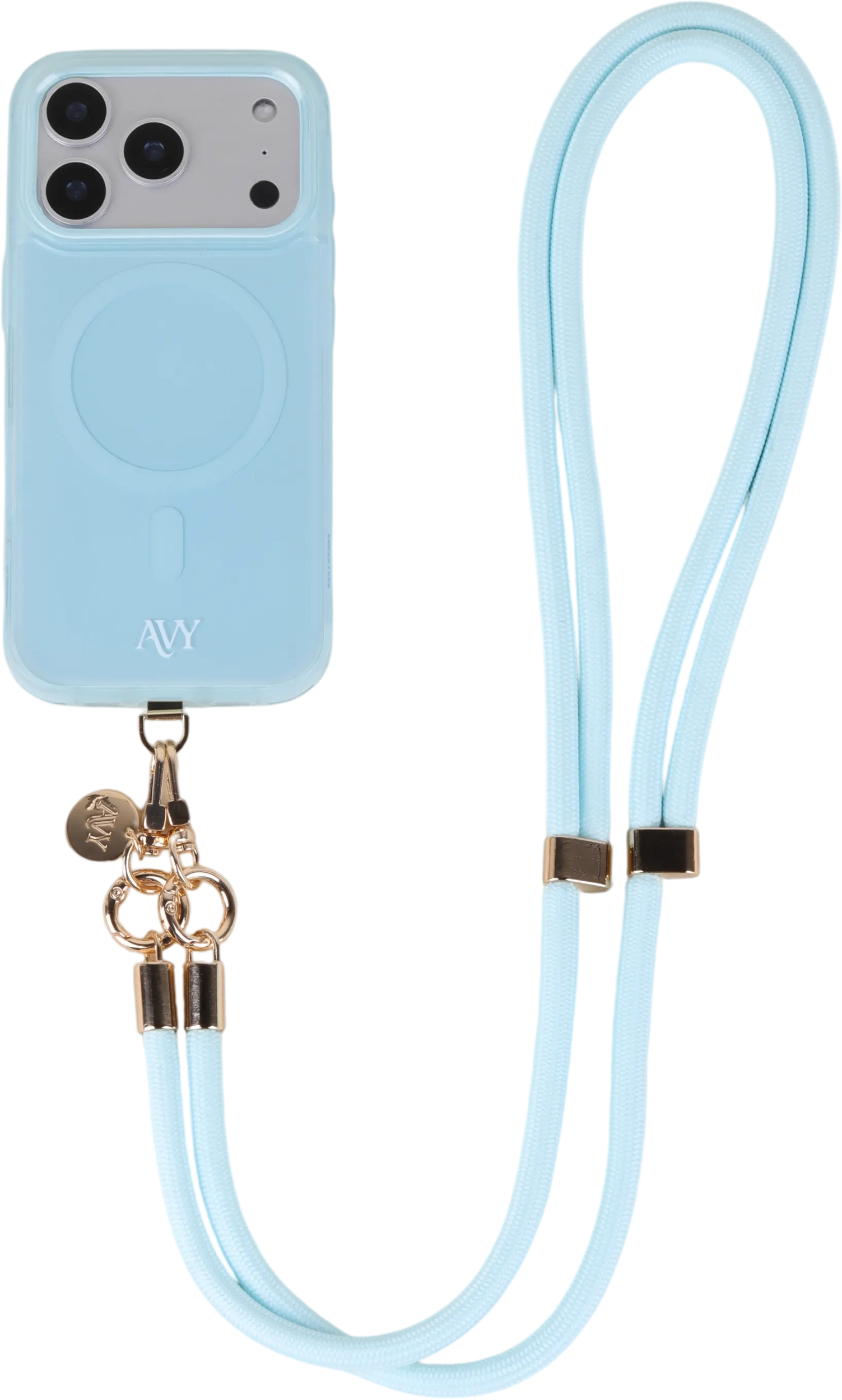 AVY Verstelbaar Crossbody Telefoonkoord / Telefoontouw (130CM) Tressé Blue afbeelding 12