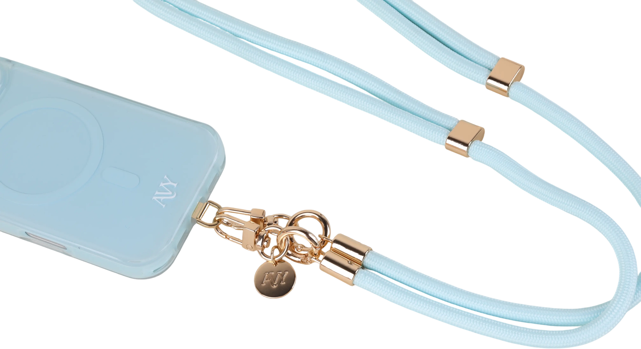 AVY Verstelbaar Crossbody Telefoonkoord / Telefoontouw (130CM) Tressé Blue afbeelding 11