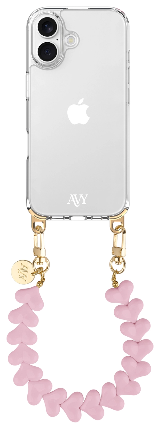 AVY Universele Hartjes Armband Polsband Telefoonkoord (30CM) Cupid Pink afbeelding 11