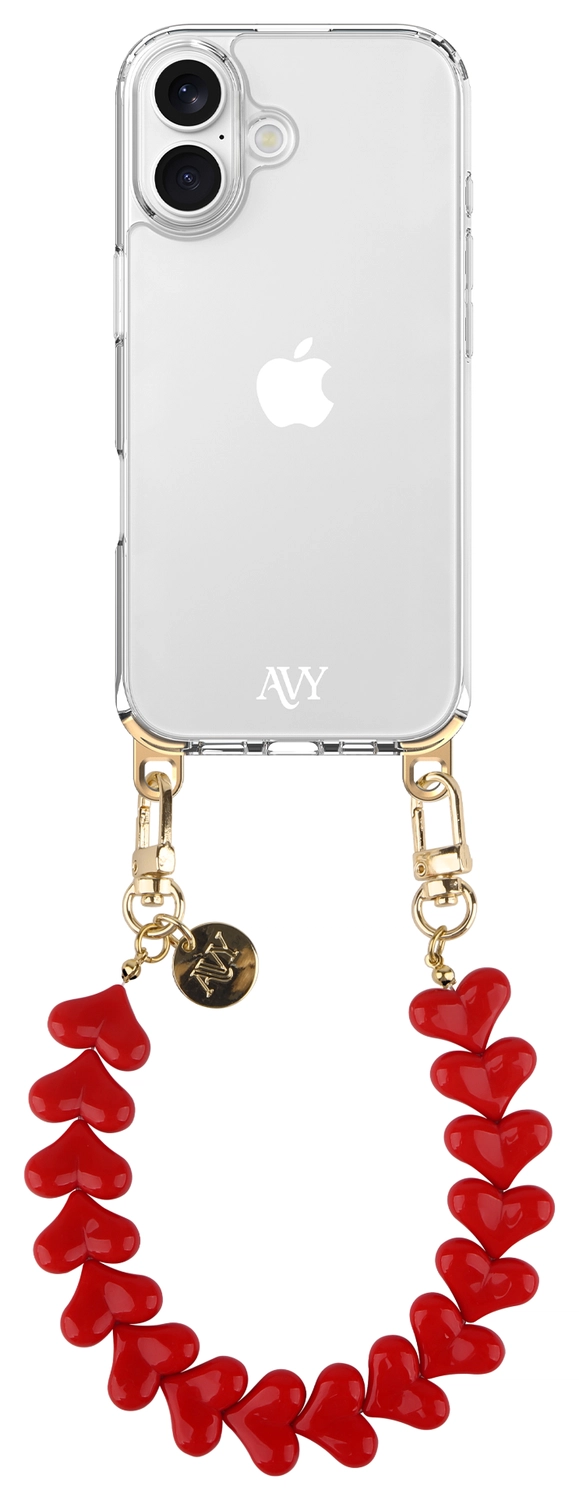 AVY Universele Hartjes Armband Polsband Telefoonkoord (30CM) Cupid Red afbeelding 11