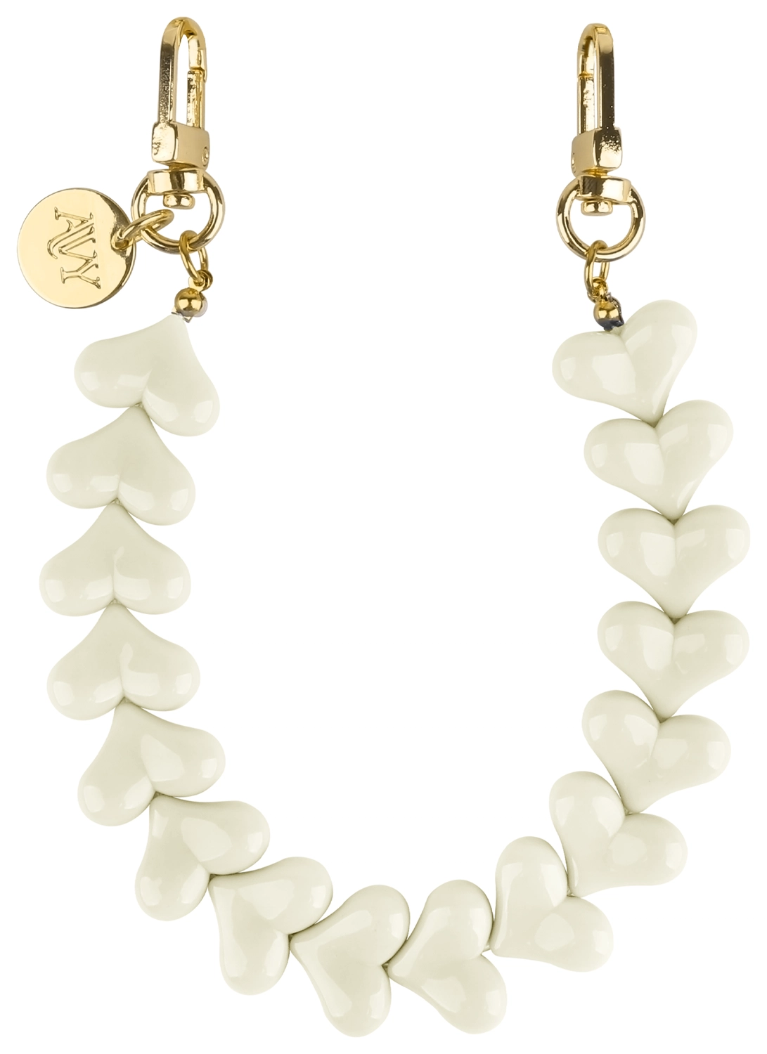 AVY Universele Hartjes Armband Polsband Telefoonkoord (30CM) Cupid Beige afbeelding 12