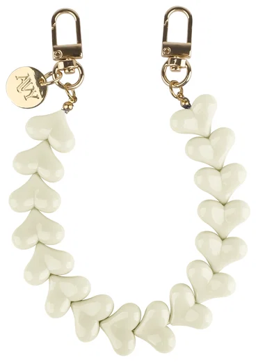 AVY Universele Hartjes Armband Polsband Telefoonkoord (30CM) Cupid Beige afbeelding 1