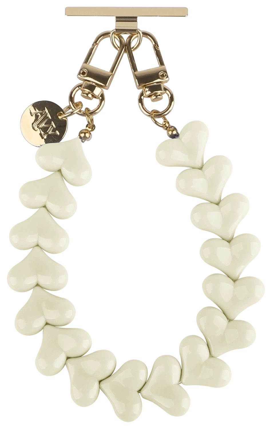 AVY Universele Hartjes Armband Polsband Telefoonkoord (30CM) Cupid Beige afbeelding 9