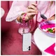AVY Universele Hartjes Armband Polsband Telefoonkoord (30CM) Cupid Clear Pink afbeelding 5