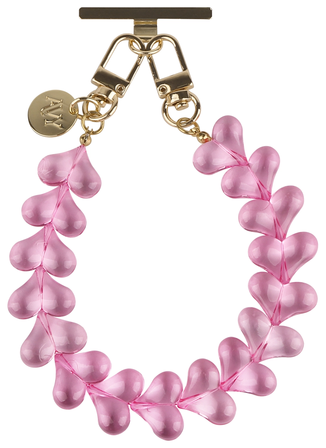AVY Universele Hartjes Armband Polsband Telefoonkoord (30CM) Cupid Clear Pink afbeelding 8