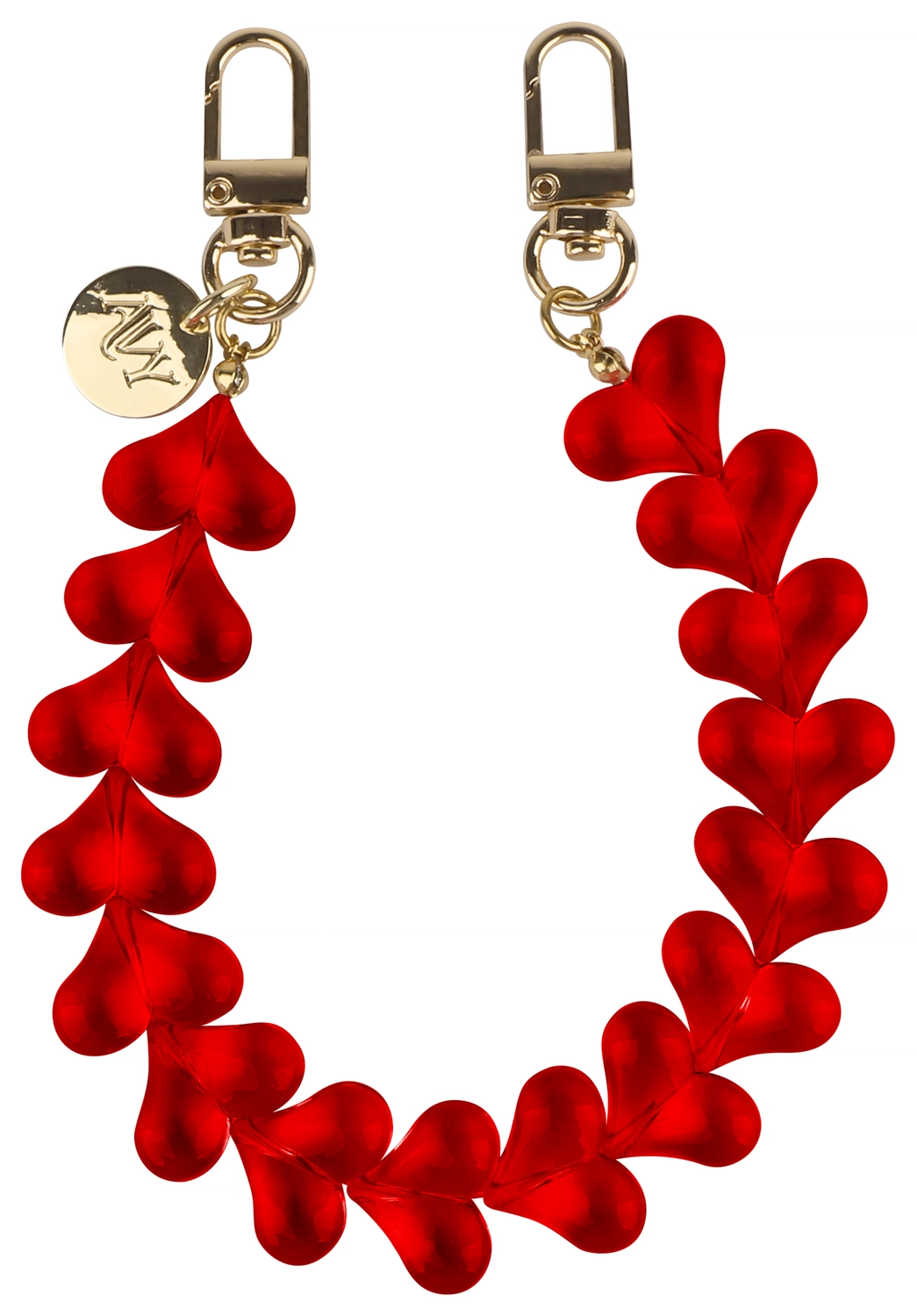 AVY Universele Hartjes Armband Polsband Telefoonkoord (30CM) Cupid Clear Red afbeelding 1