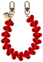 AVY Universele Hartjes Armband Polsband Telefoonkoord (30CM) Cupid Clear Red