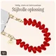 AVY Universele Hartjes Armband Polsband Telefoonkoord (30CM) Cupid Clear Red afbeelding 7