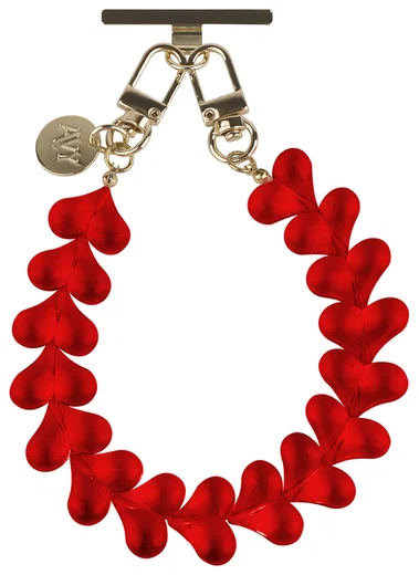 AVY Universele Hartjes Armband Polsband Telefoonkoord (30CM) Cupid Clear Red afbeelding 8