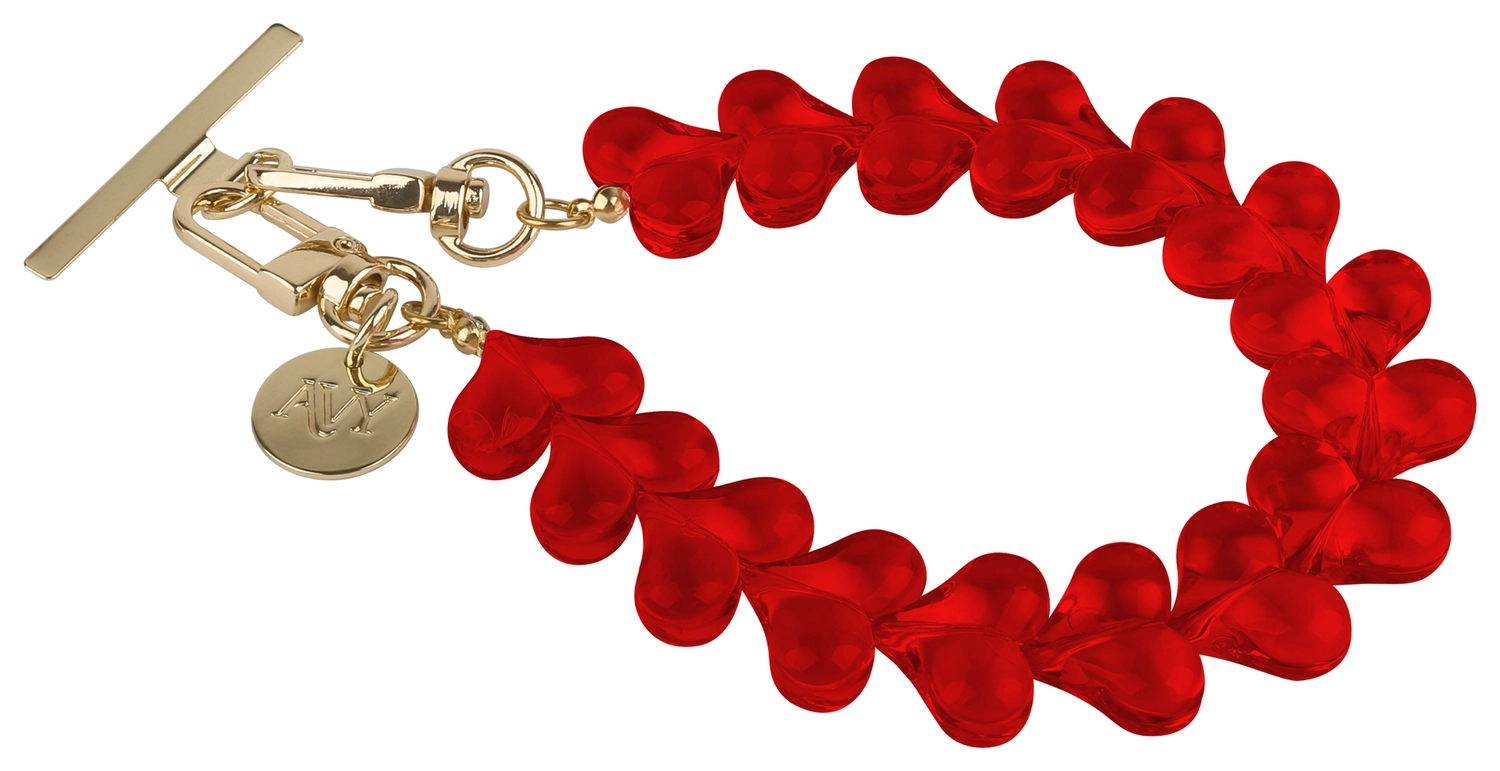 AVY Universele Hartjes Armband Polsband Telefoonkoord (30CM) Cupid Clear Red afbeelding 9
