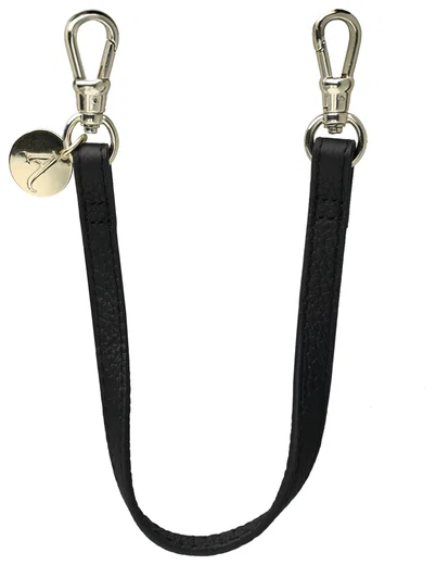 AVY Armband / Polsband Telefoonkoord (30CM) Leather Zwart afbeelding 1