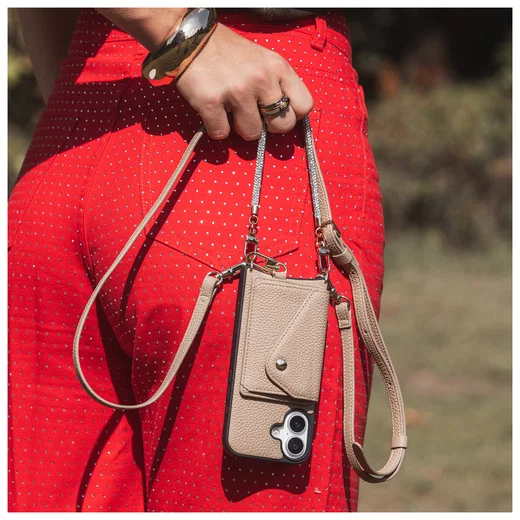 AVY Verstelbaar Crossbody Telefoonkoord (130CM) Leather Beige afbeelding 7