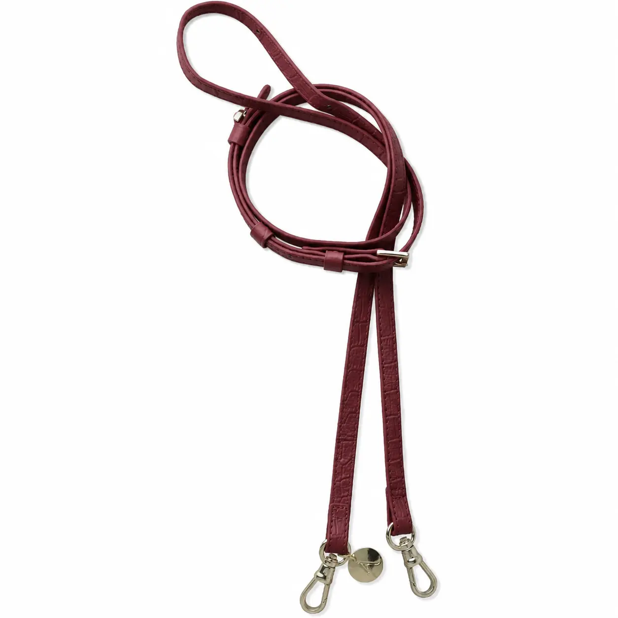 AVY Verstelbaar Crossbody Telefoonkoord (130CM) Leather Burgundy afbeelding 1