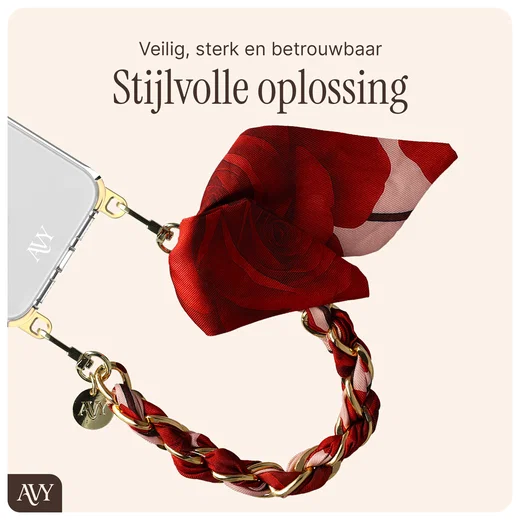 AVY Universeel Sjaal Telefoonkoord / Polsbandje (32CM) Botanique Roses afbeelding 6