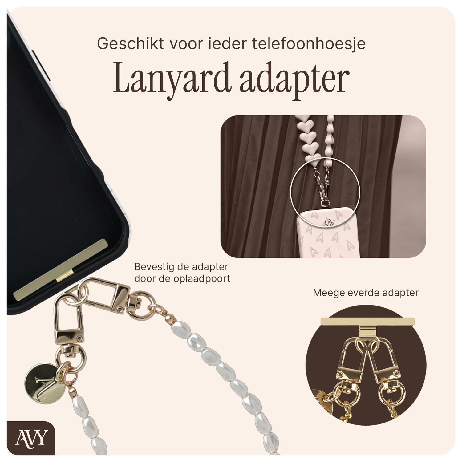 AVY Verstelbaar Nylon Crossbody Telefoonkoord (130CM) Panthera Chic afbeelding 8