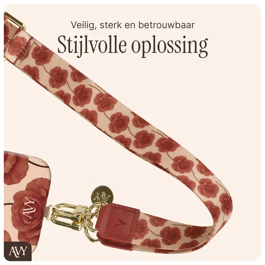 AVY Verstelbaar Nylon Crossbody Telefoonkoord (130CM) Botanique Roses afbeelding 7