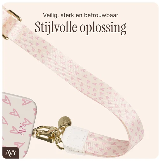 AVY Verstelbaar Nylon Crossbody Telefoonkoord (130CM) Cupid Blush afbeelding 6