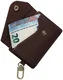 AVY MagSafe Kaarthouder / Pasjeshouder met Drukknoop en Haakje Leer Chocolate afbeelding 9