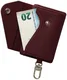 AVY MagSafe Kaarthouder / Pasjeshouder met Drukknoop en Haakje Leer Burgundy afbeelding 8