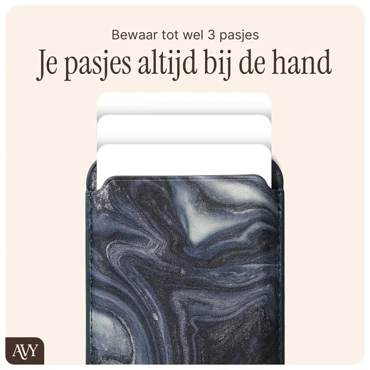 AVY Magnetische Wallet MagSafe Kaarthouder / Pasjeshouder Obscura Blue afbeelding 6