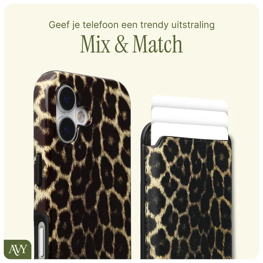AVY Magnetische Wallet MagSafe Kaarthouder / Pasjeshouder Panthera Chic afbeelding 2