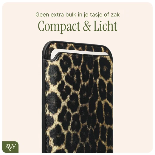 AVY Magnetische Wallet MagSafe Kaarthouder / Pasjeshouder Panthera Chic afbeelding 4