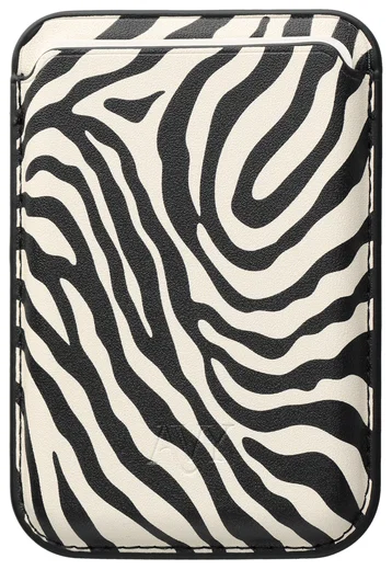 AVY Magnetische Wallet MagSafe Kaarthouder / Pasjeshouder Serengeti Zebra afbeelding 6