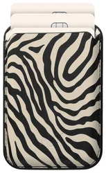 AVY Magnetische Wallet MagSafe Kaarthouder / Pasjeshouder Serengeti Zebra afbeelding