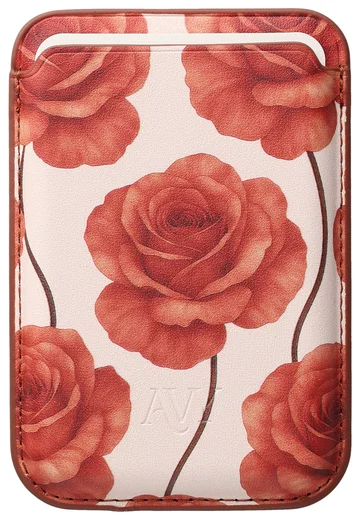 AVY Magnetische Wallet MagSafe Kaarthouder / Pasjeshouder Botanique Roses afbeelding 7