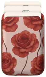 AVY Magnetische Wallet MagSafe Kaarthouder / Pasjeshouder Botanique Roses afbeelding