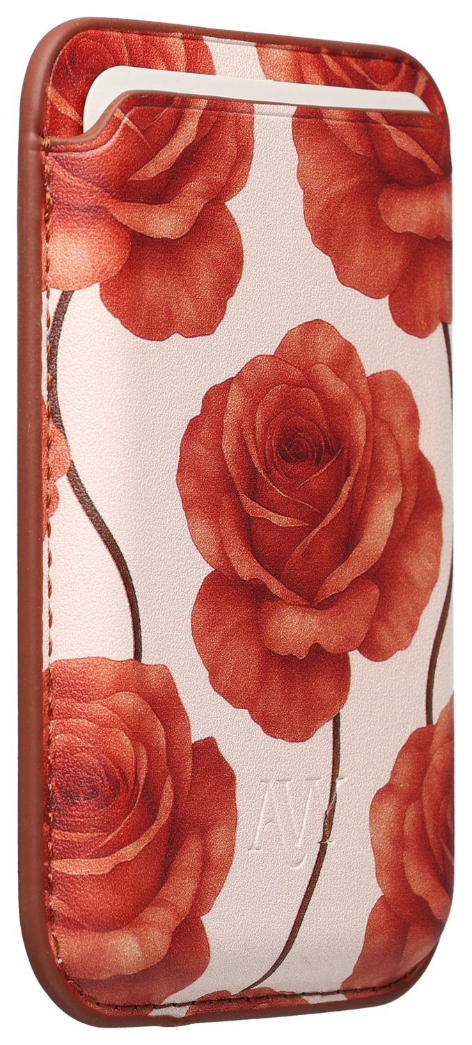 AVY Magnetische Wallet MagSafe Kaarthouder / Pasjeshouder Botanique Roses afbeelding 8
