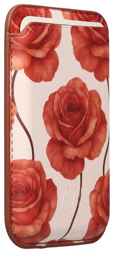 AVY Magnetische Wallet MagSafe Kaarthouder / Pasjeshouder Botanique Roses afbeelding 8