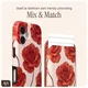 AVY Magnetische Wallet MagSafe Kaarthouder / Pasjeshouder Botanique Roses afbeelding 2