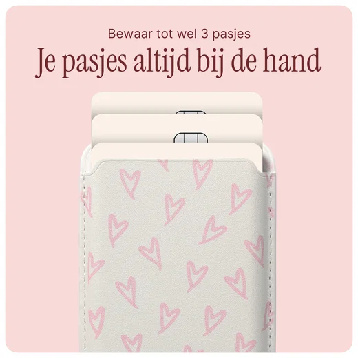 AVY Magnetische Wallet MagSafe Kaarthouder / Pasjeshouder Cupid Blush afbeelding 6