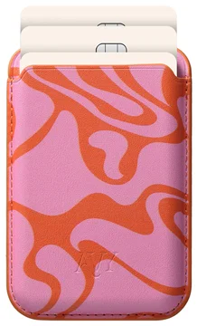 AVY Magnetische Wallet MagSafe Kaarthouder / Pasjeshouder Rosé Twist