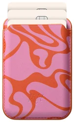 AVY Magnetische Wallet MagSafe Kaarthouder / Pasjeshouder Rosé Twist afbeelding