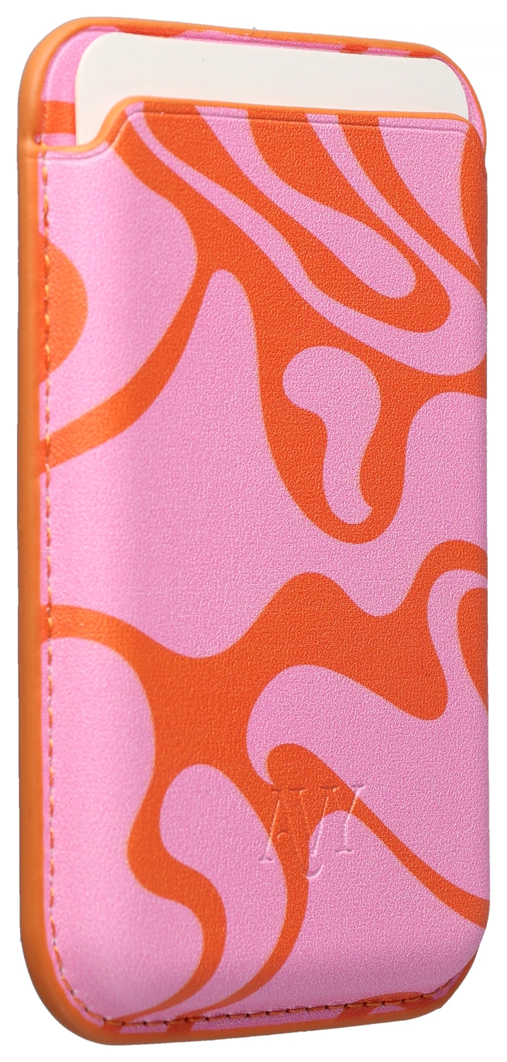 AVY Magnetische Wallet MagSafe Kaarthouder / Pasjeshouder Rosé Twist afbeelding 9