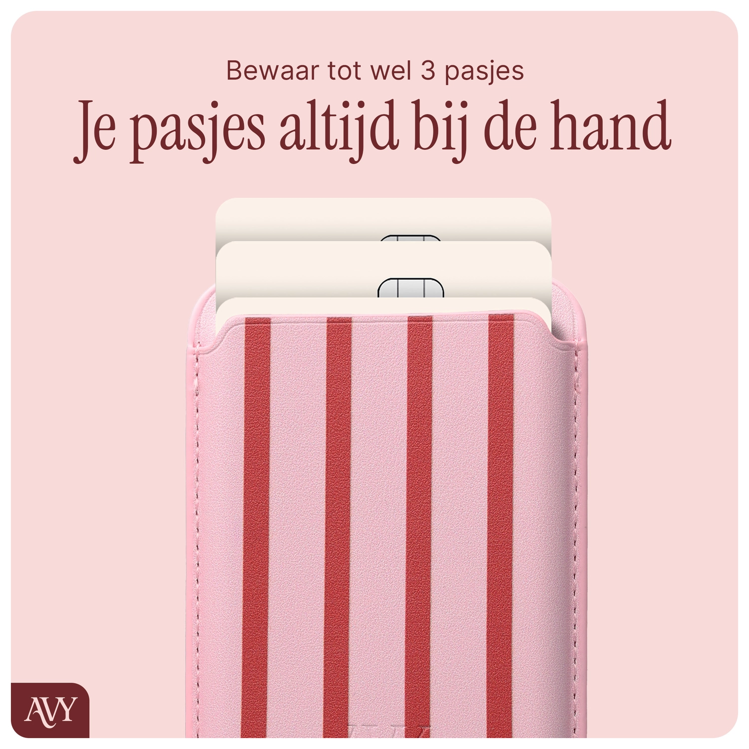 AVY Magnetische Wallet MagSafe Kaarthouder / Pasjeshouder Linea Sol afbeelding 5