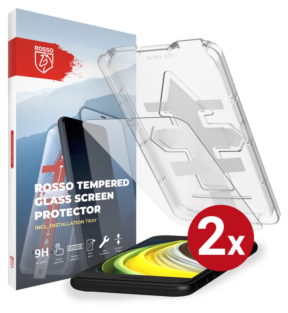 Rosso Apple iPhone SE 2020/2022 Tempered Glass met Installatietray (2-Pack) afbeelding 11