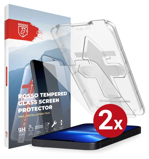 Rosso Apple iPhone 13 Pro Max Tempered Glass met Installatietray (2-pack) afbeelding 11