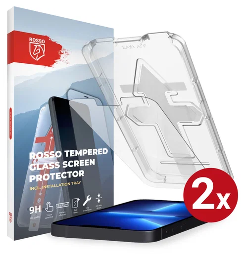 Rosso Apple iPhone 13 Pro Max Tempered Glass met Installatietray (2-pack) afbeelding 1