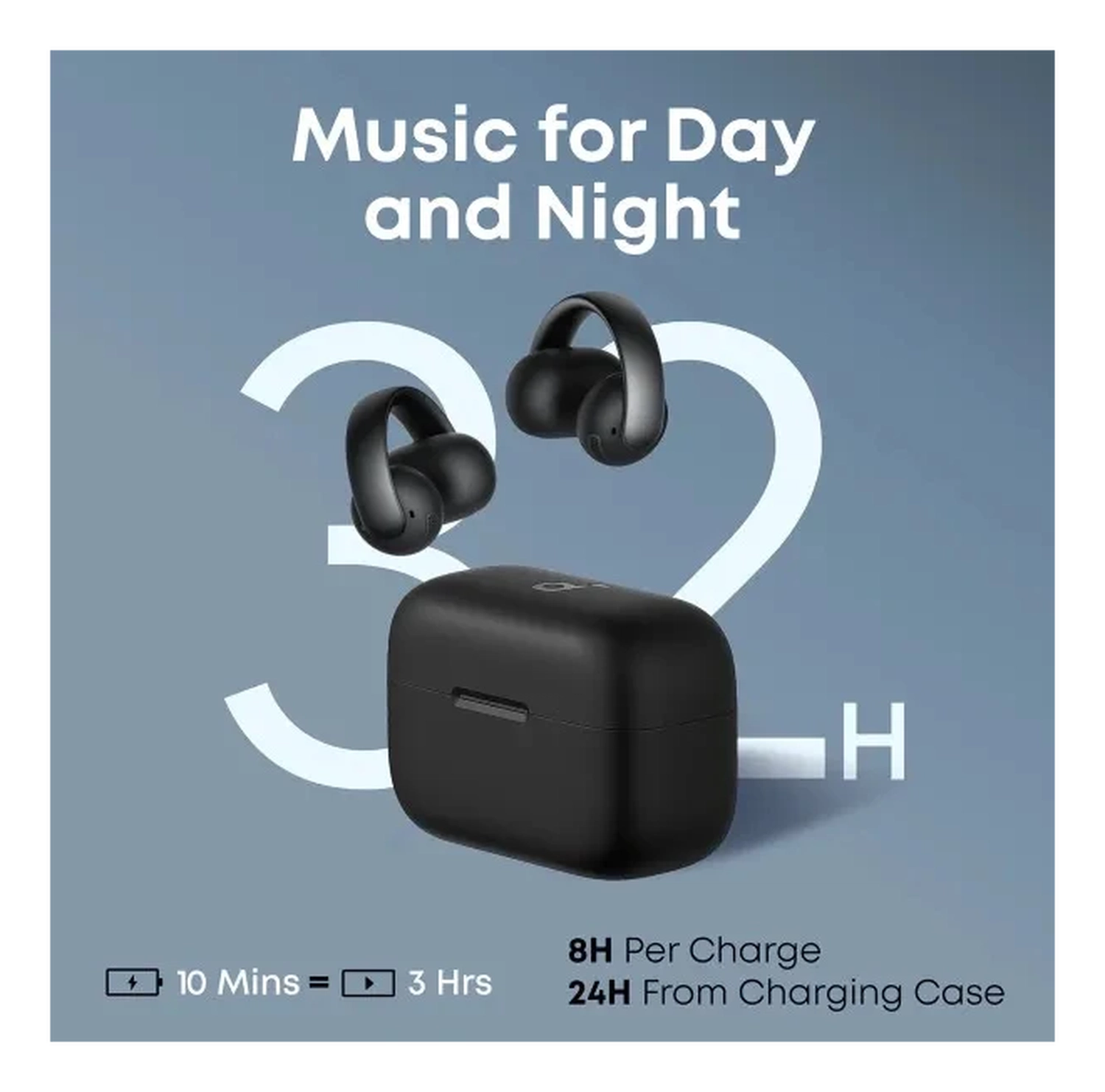 Anker Soundcore Aeroclip Open-Ear Oordopjes True Wireless Bluetooth Zwart afbeelding 5