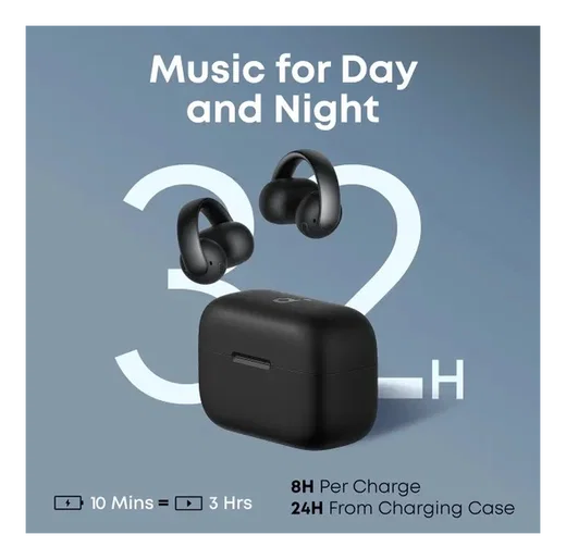 Anker Soundcore Aeroclip Open-Ear Oordopjes True Wireless Bluetooth Zwart afbeelding 5