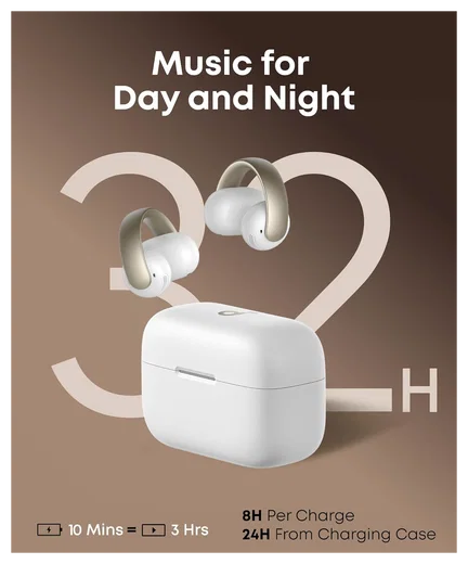 Anker Soundcore Aeroclip Open-Ear Oordopjes True Wireless Bluetooth Wit afbeelding 6
