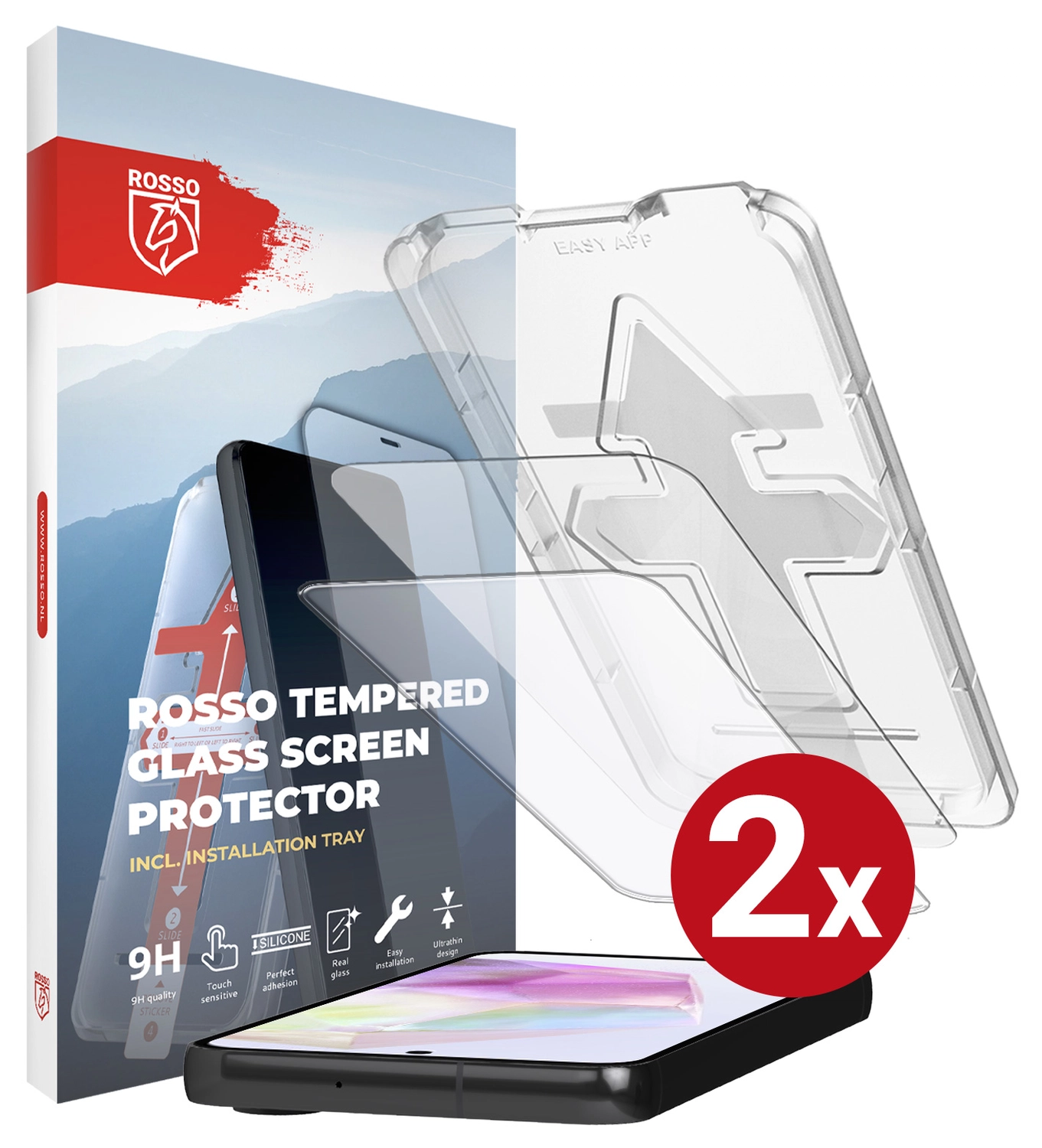Rosso Samsung Galaxy A35 Tempered Glass met Installatietray (2-Pack) afbeelding 12